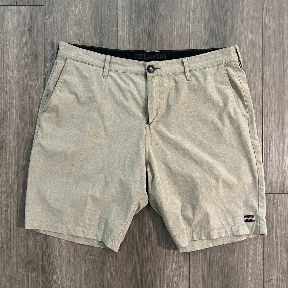 Billabong Crossfire Submersibles Hybrid Shorts Mens 36 Khaki Tan Stretch Chino